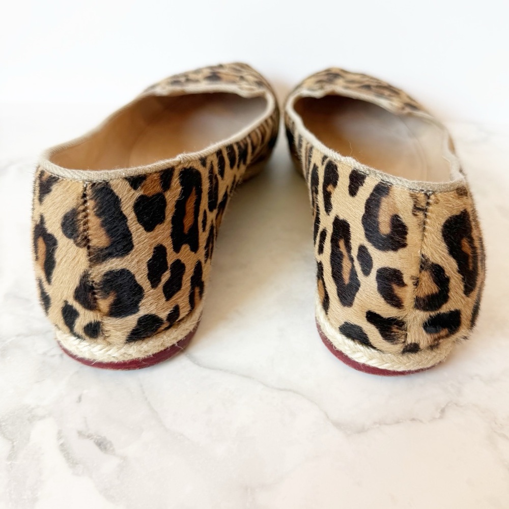 Charlotte Olympia Leopard-Print Calf Hair Kitty Flats 42/11 - Picture 2 of 9